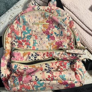 Steve Madden Floral Print Cream Multicolor Backpack